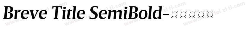 Breve Title SemiBold字体转换